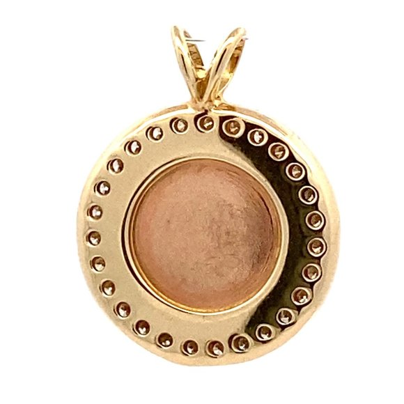 Heather B. Moore 14ky and 14kr Gold Diamond Initial "W" Framed Charm Pendant - Picture 3 of 6